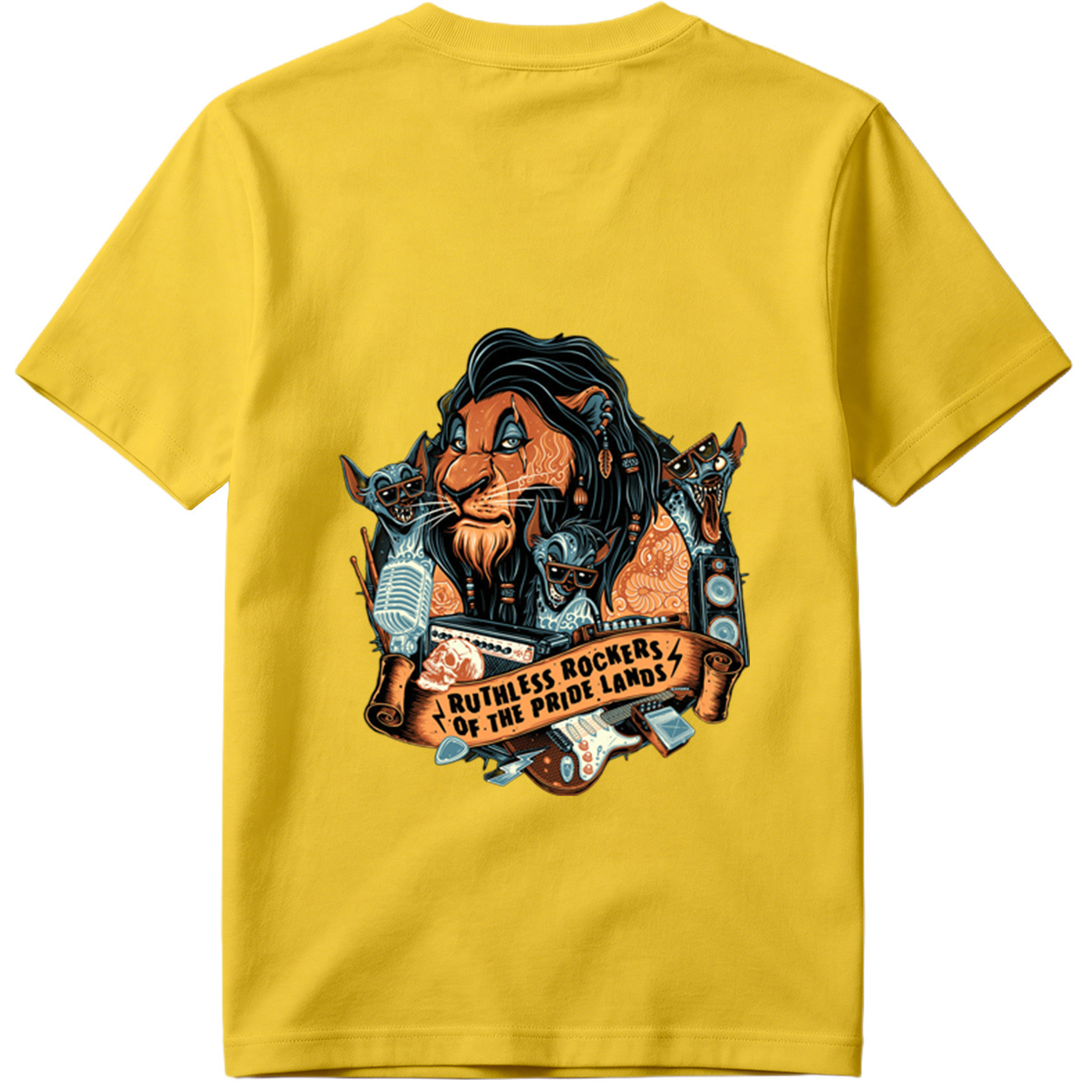 Ruthless Rockers of the Pride Lands: Lion, Hyena, and Meerkat Band - Tee