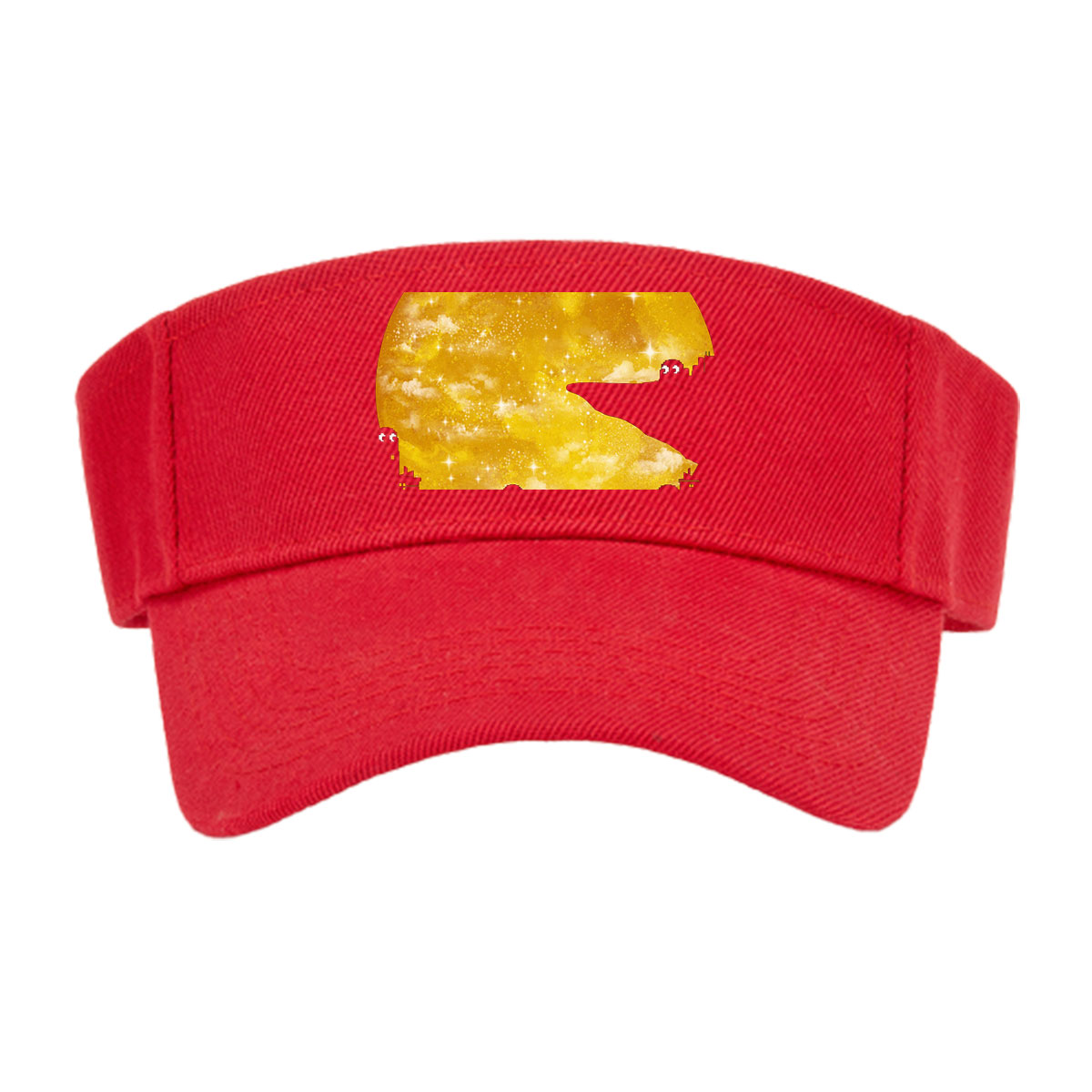 City Silhouettes Under a Golden Moon with Starry Sky -  Visor cap
