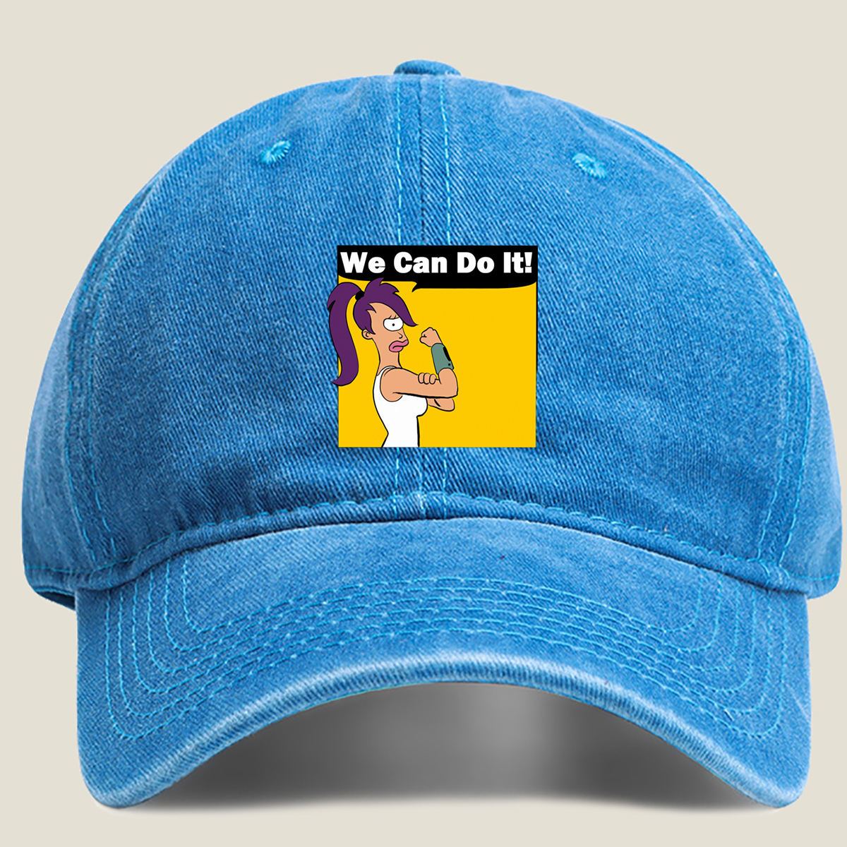 Futurama - Leela We Can Do It! - Washed Denim - Baseball Cap