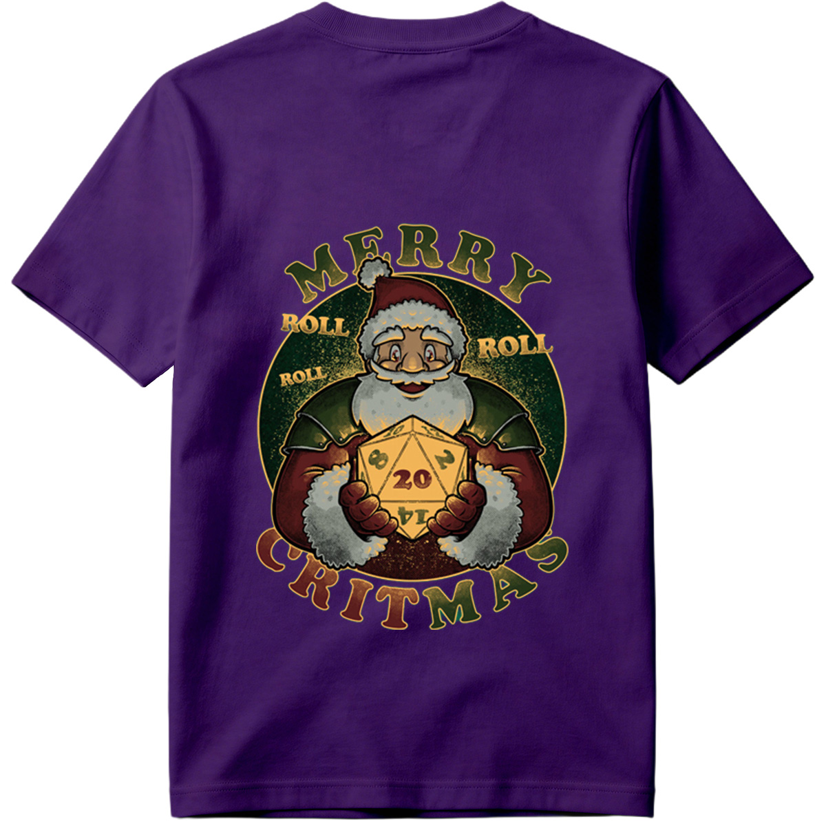 Merry Rollmas: Santa with D20 - Tee