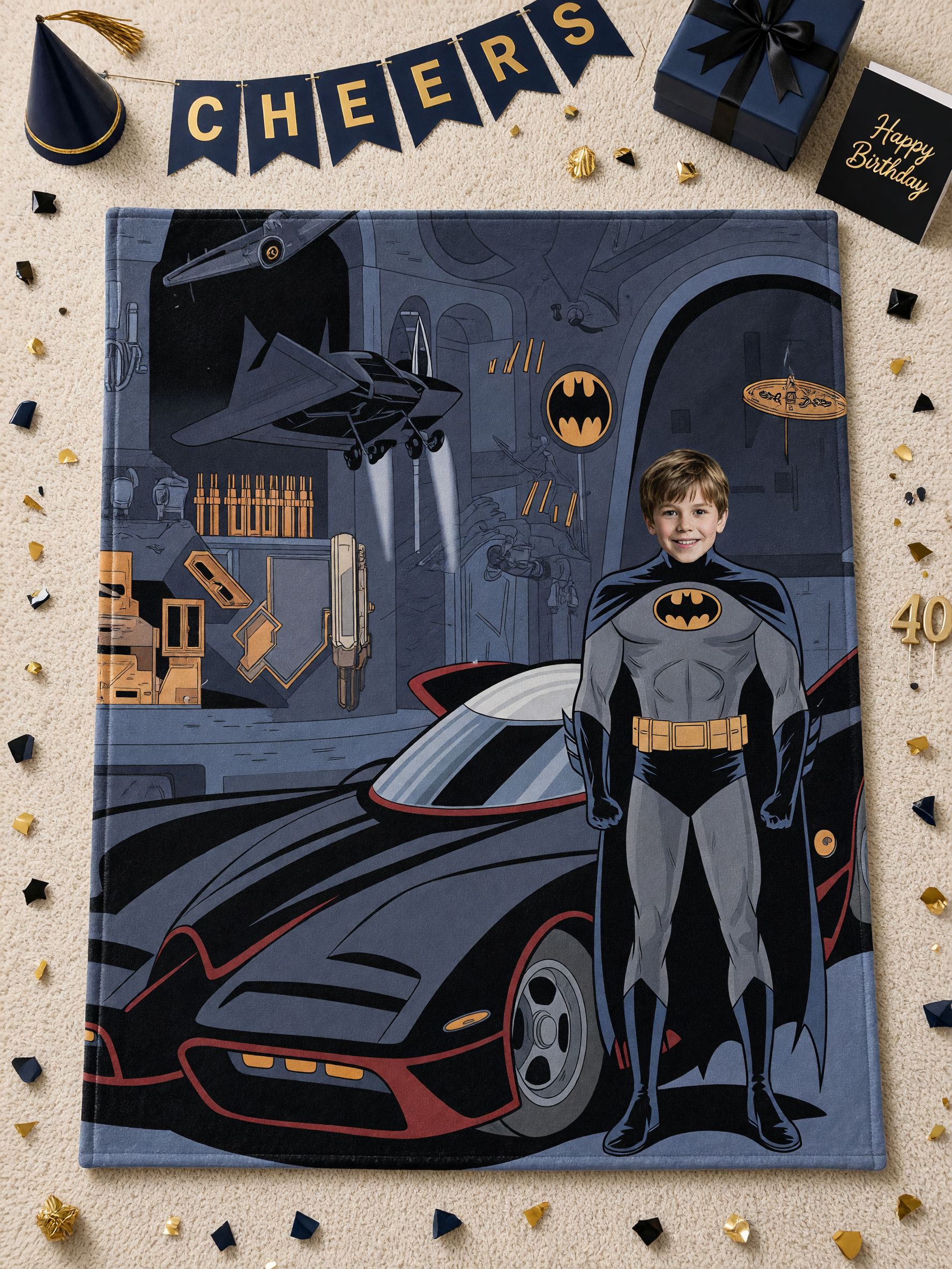 Personalized Custom Photo Superhero Blanket, Ultra-Soft Anti-Pilling Flannel Fleece Throw, Ideal Cozy Bed Sofa Gift