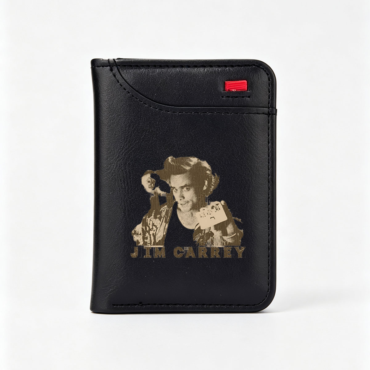 Jim Carrey: Actor and Comedian in Classic Portrait Style - Vertical Style Wallet