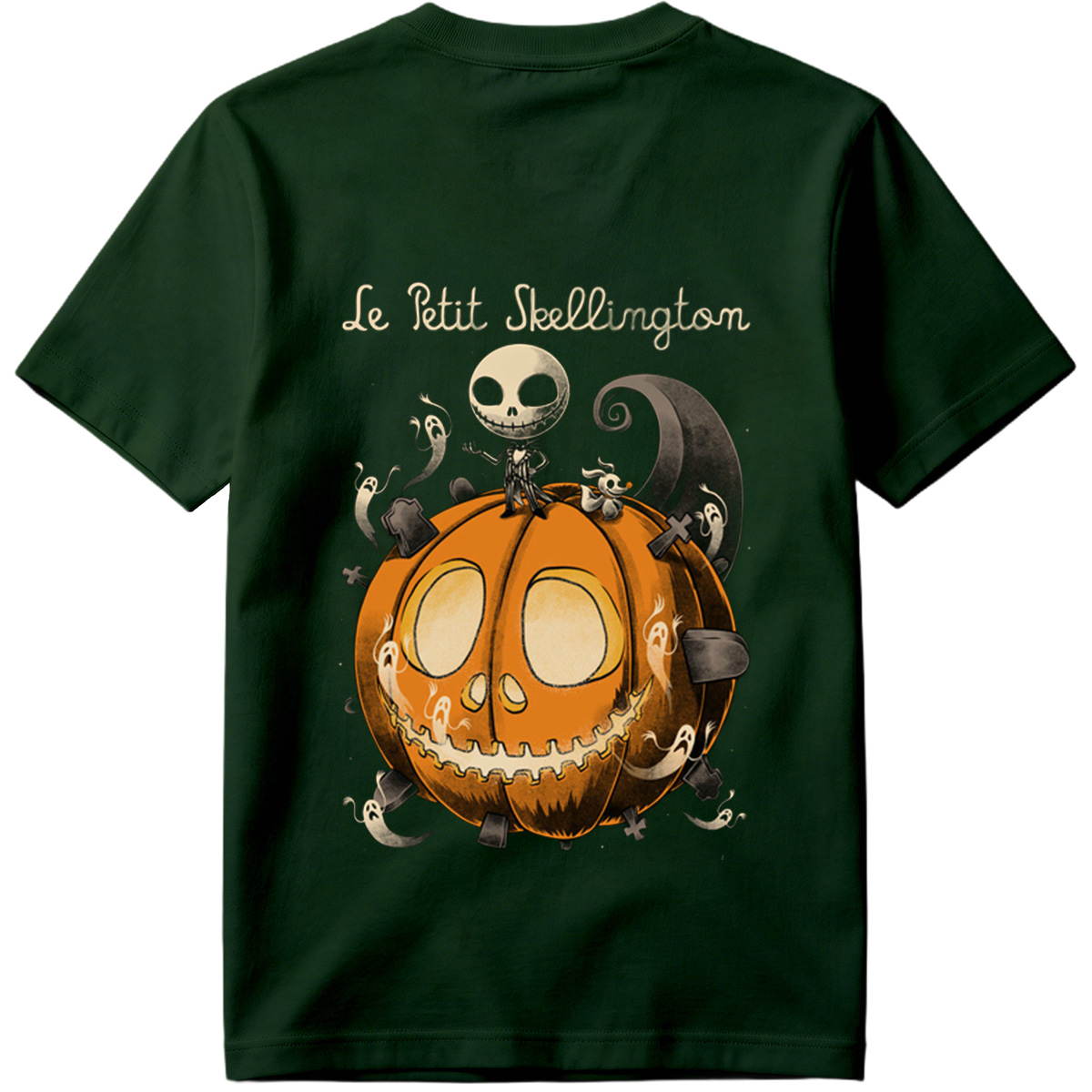Le Petit Skellington: Jack Skellington and Zero on a Giant Pumpkin - Tee
