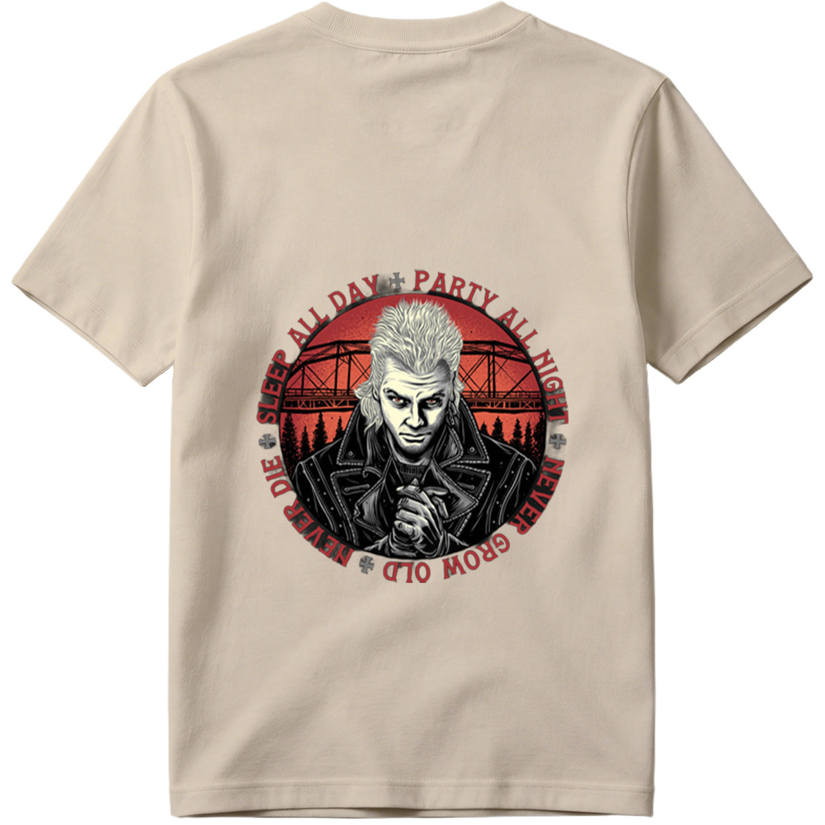 Johnny Silverhand: Sleep All Day, Party All Night, Never Grow Old, Never Die - Tee