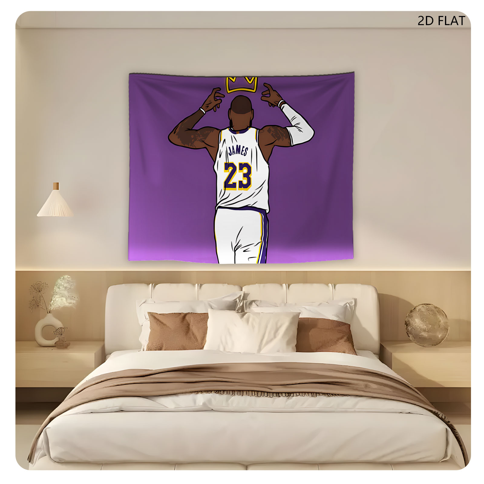 LeBron James #23 Lakers Crowned King - Tapestry