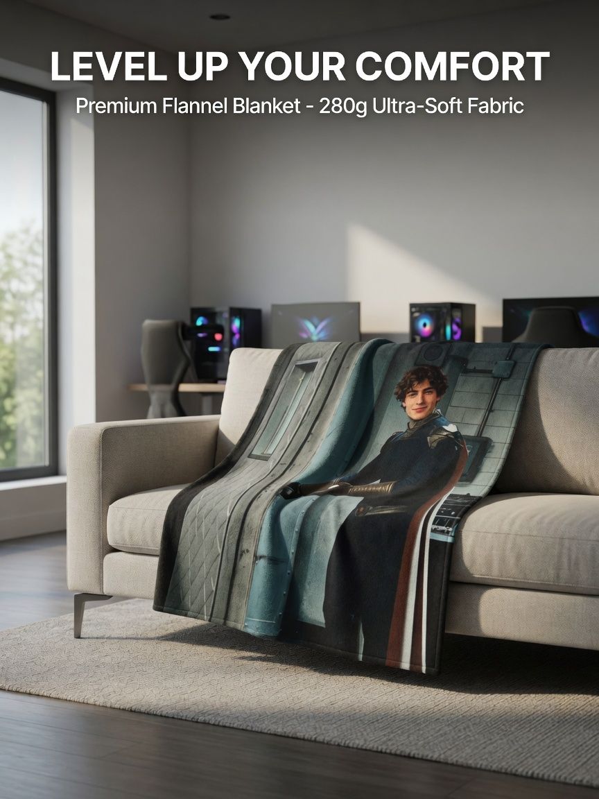 Custom Photo Flannel Blanket Personalized Portrait Print Ultra Soft Anti-Pilling Fleece Throw Bed Sofa Gift