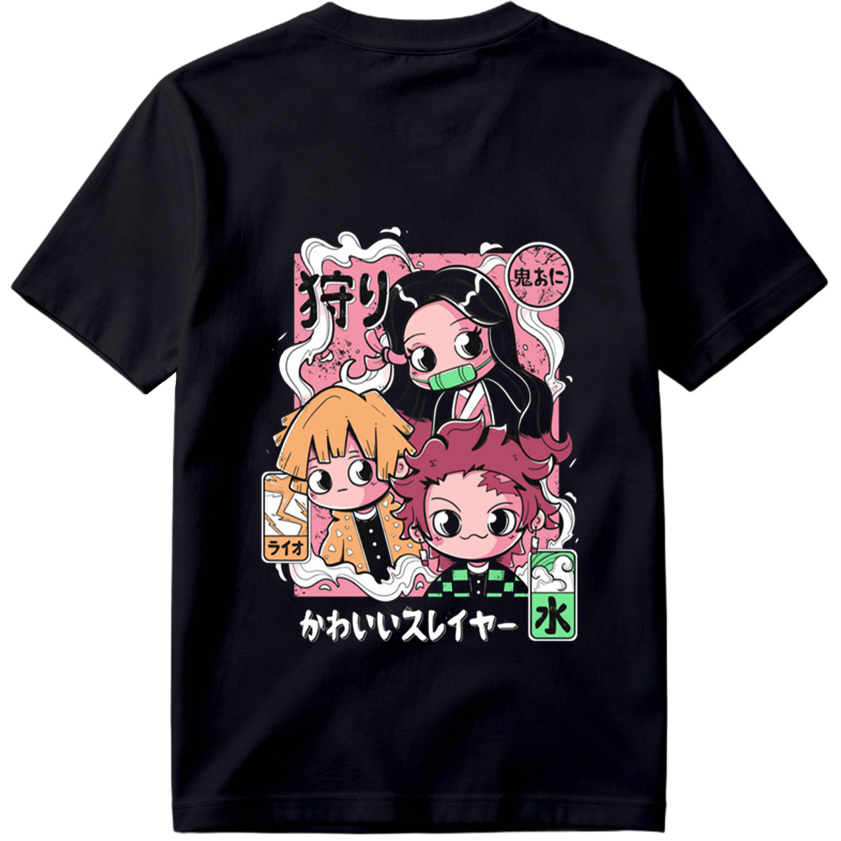 Cute Slayer: Nezuko, Zenitsu, and Tanjiro - Tee
