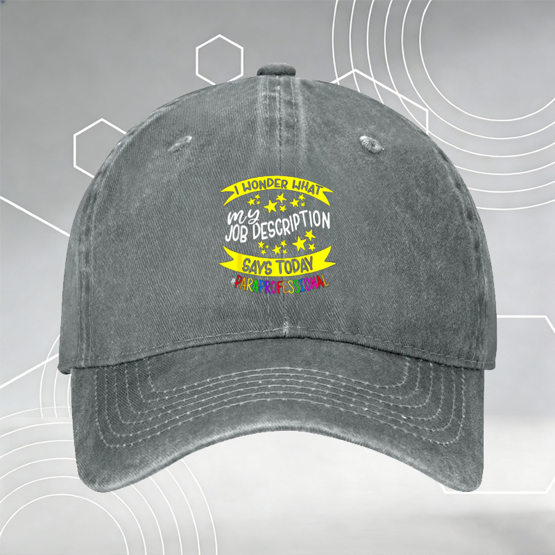 New School Social Worker Baseball Cap with Fun Graphic Print and Slogan 