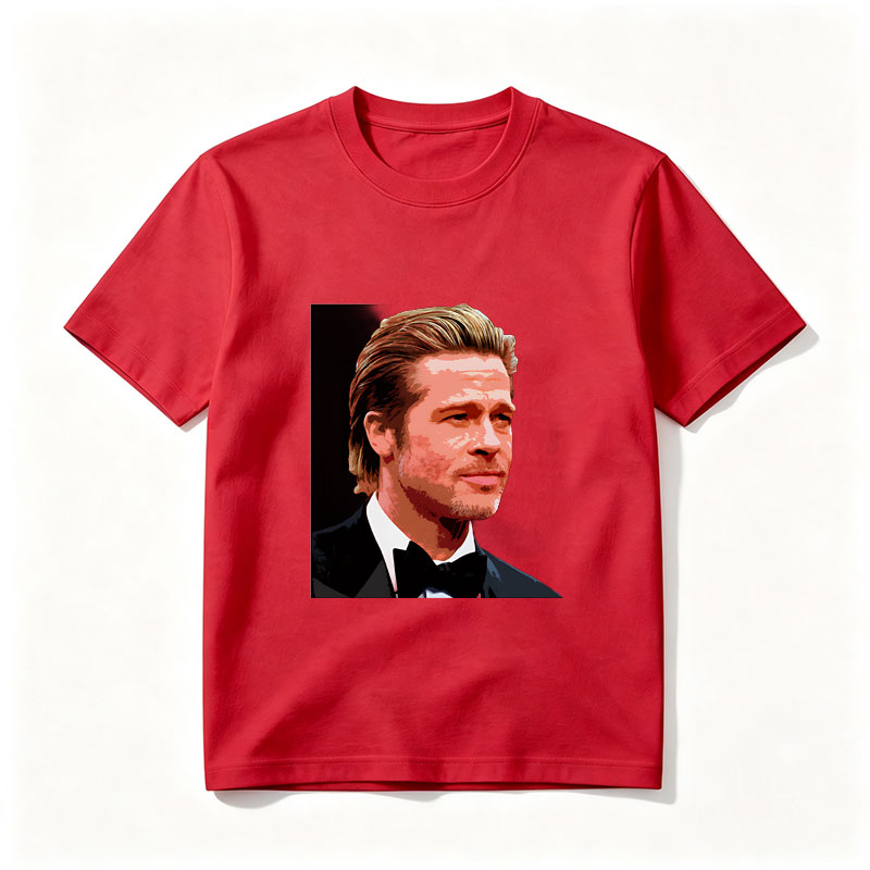 Brad Pitt in a Tuxedo Portrait - Tee