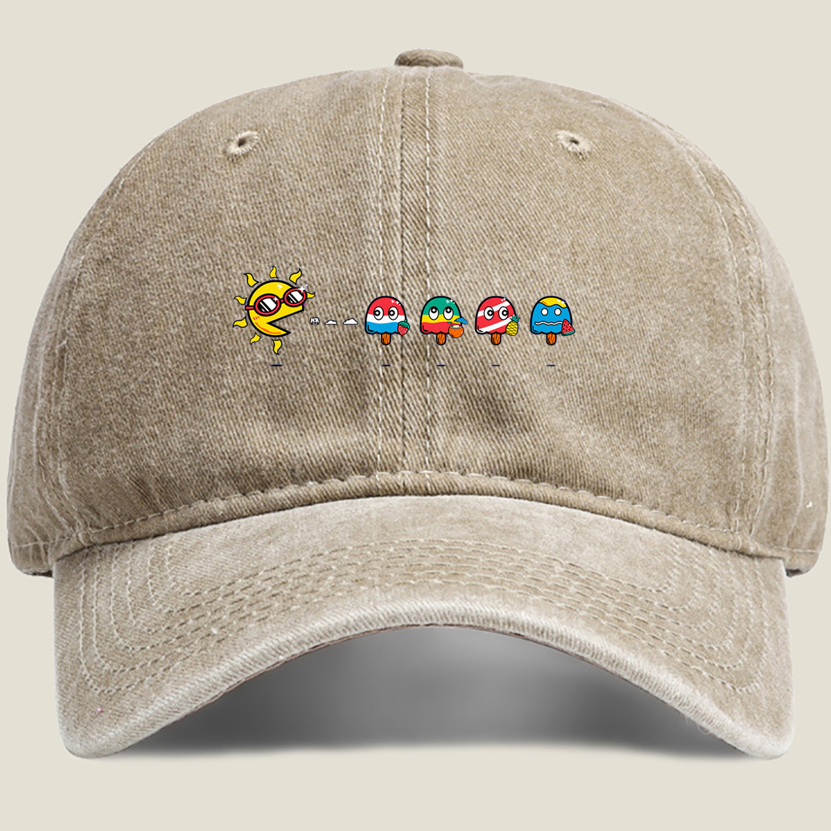 Sun and Popsicle Friends - Washed Denim - Baseball Cap