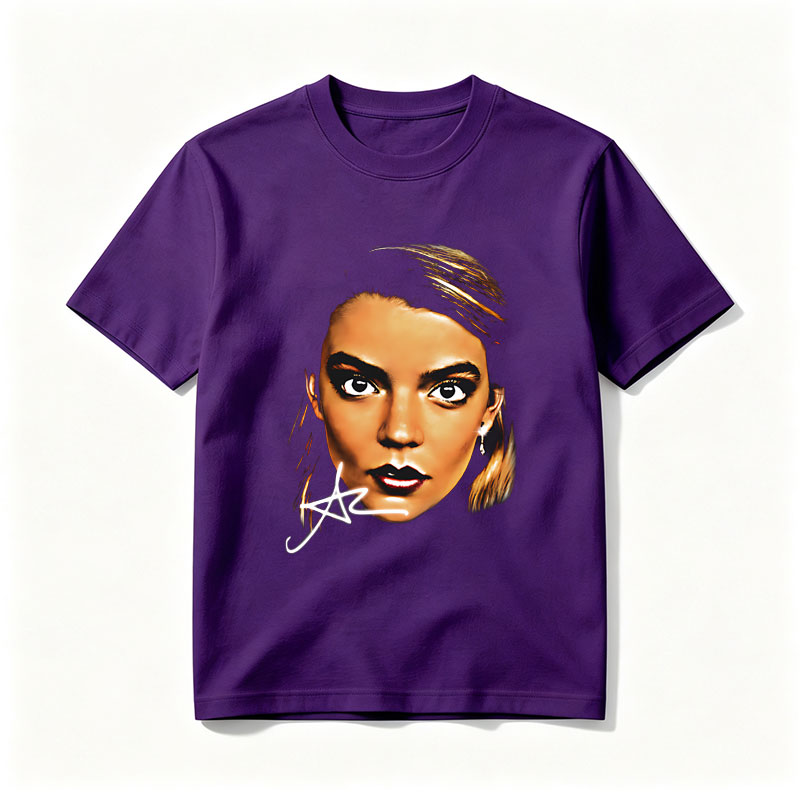 Portrait of a Woman with Dramatic Makeup and Signature - Tee