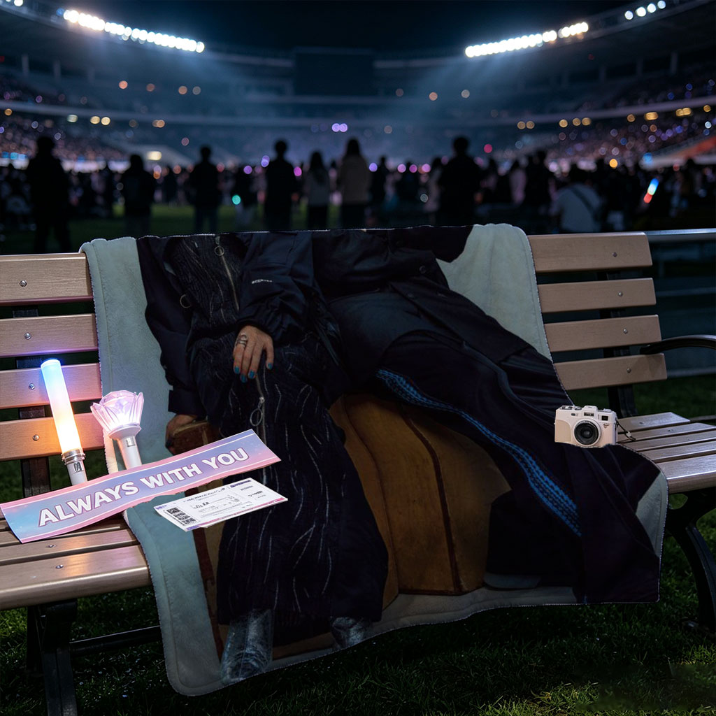 YOASOBI in a Stylish Studio Portrait Featuring Two Members Dressed in Dark, Edgy Fashion Sitting on Wooden Crates Against a Neutral Background - Blankets