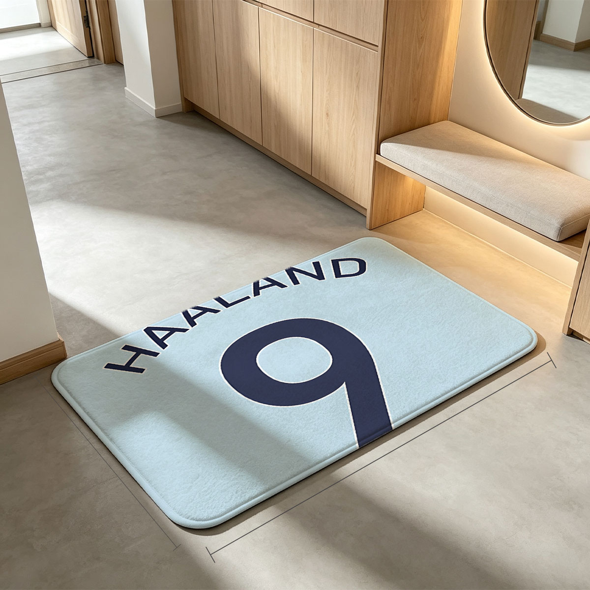 Haaland 9 - Manchester City Football Jersey - Flannel floor mat
