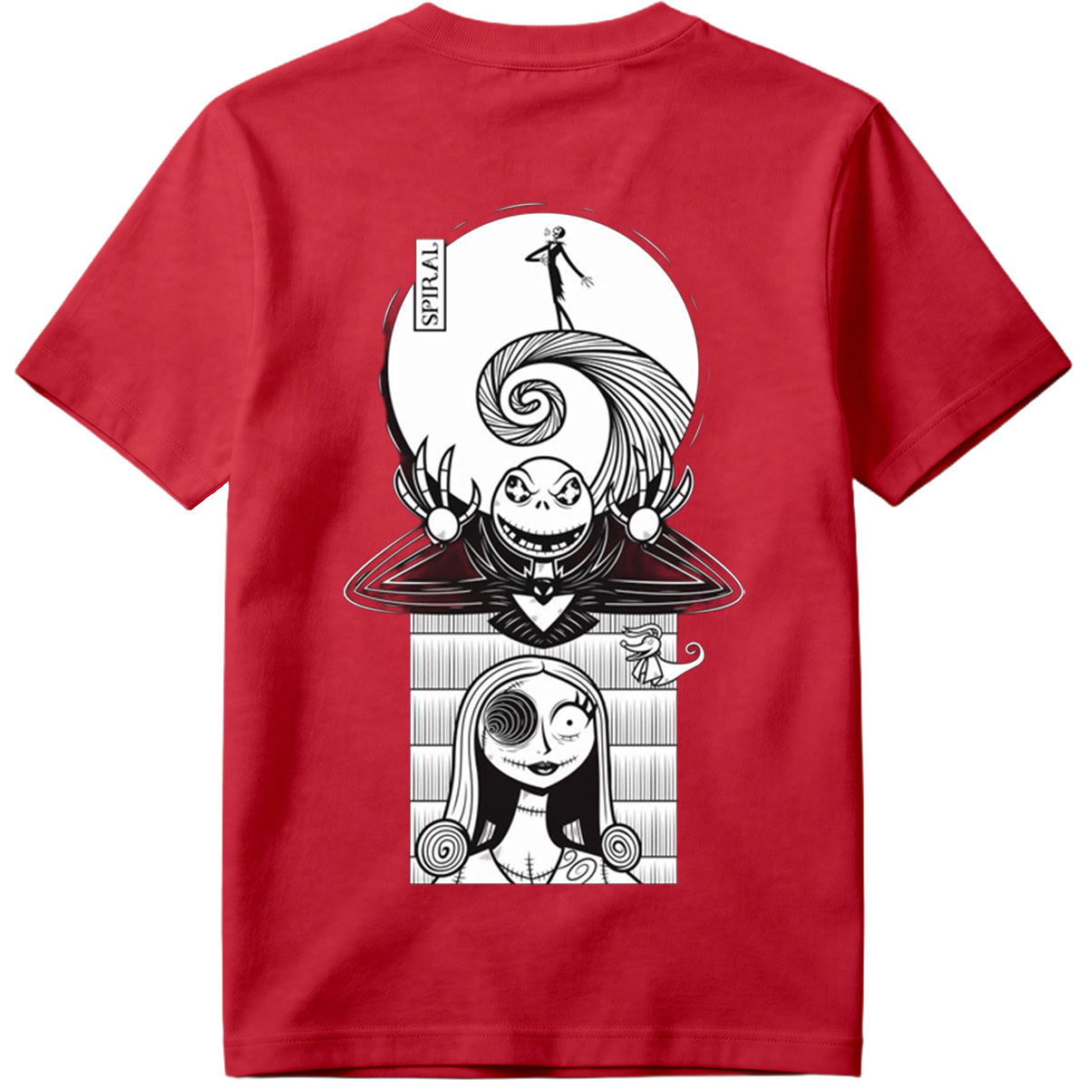The Nightmare Before Christmas: Jack Skellington and Sally Spiral Art - Tee