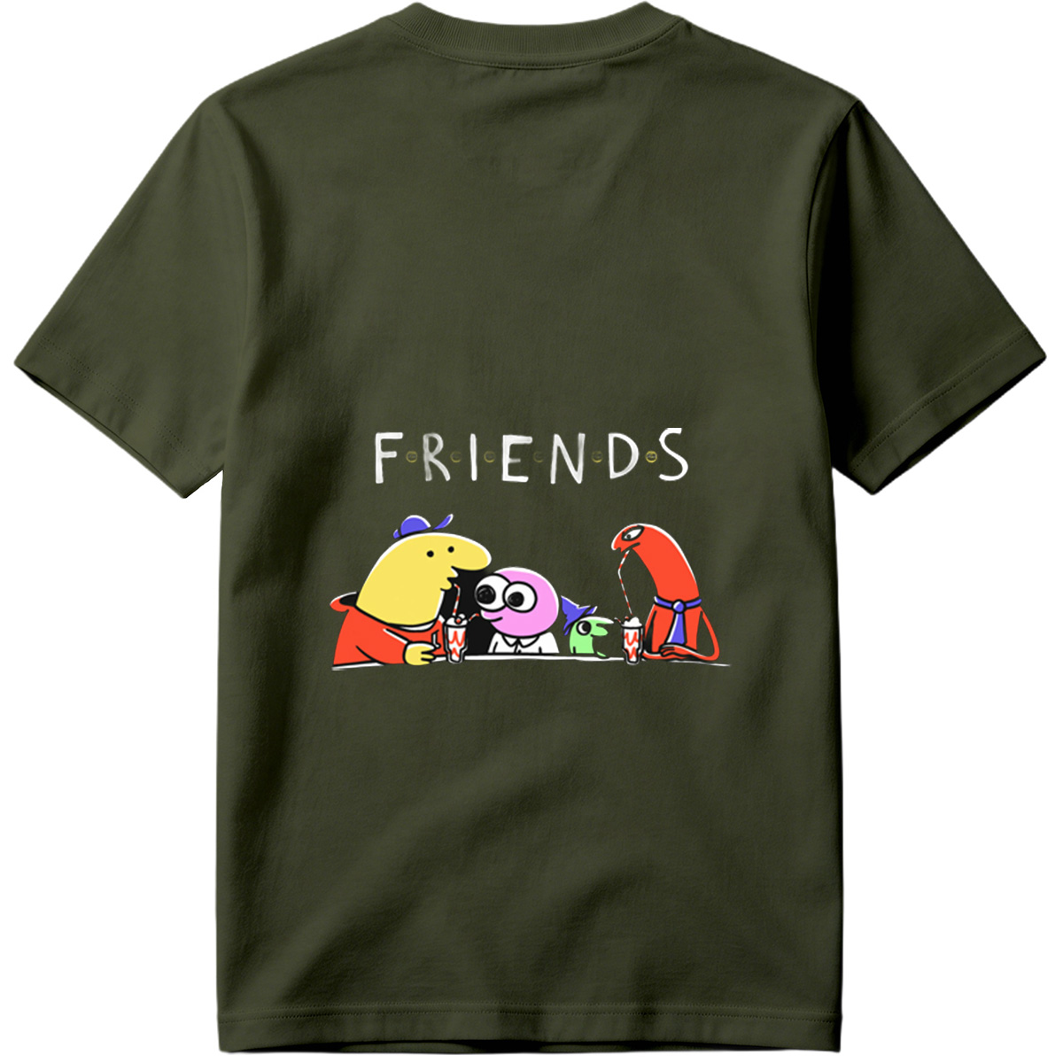 Friends: The Animated Characters Enjoying Drinks Together - Tee