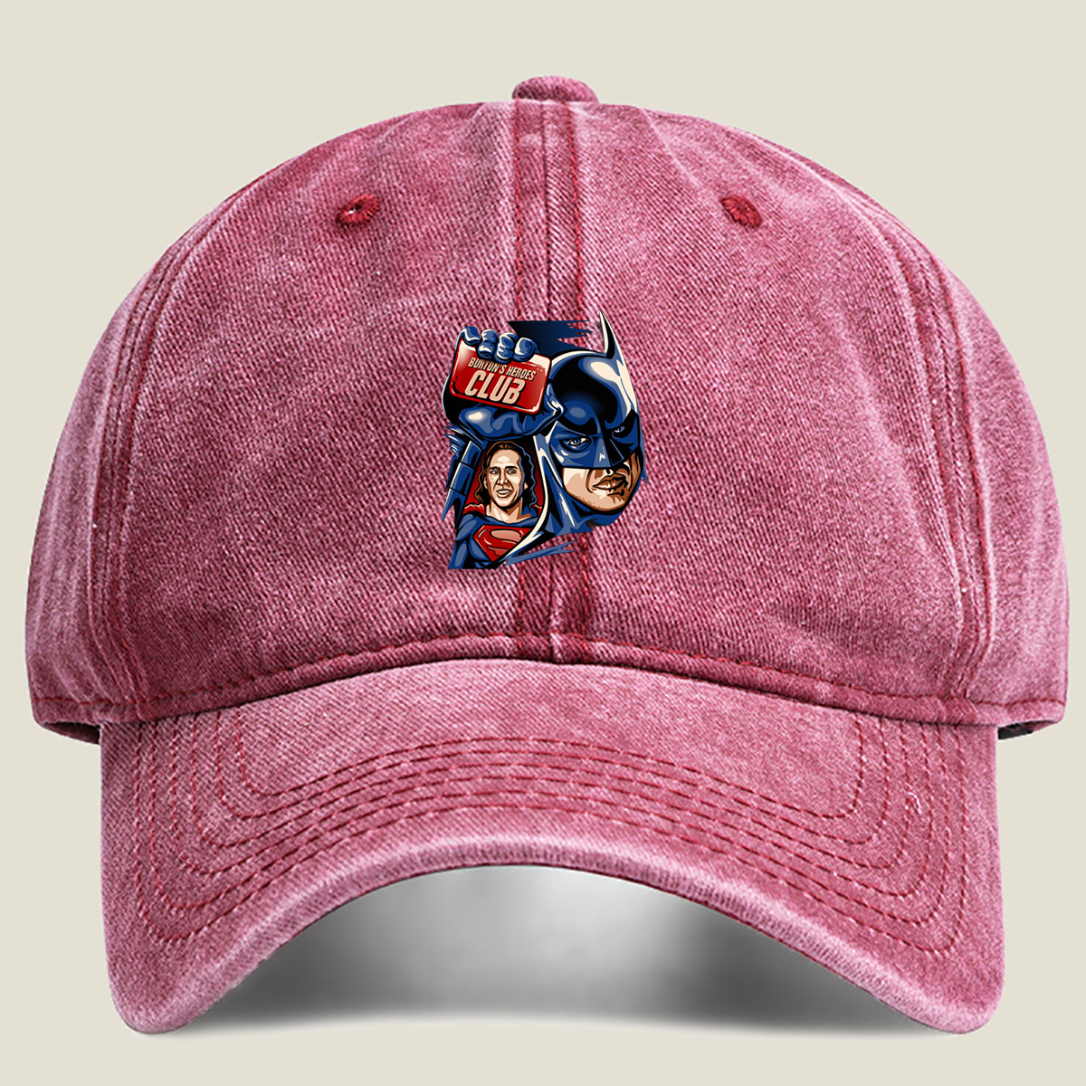 Batman and Superman - Buktun's Heroes Club - Washed Denim - Baseball Cap
