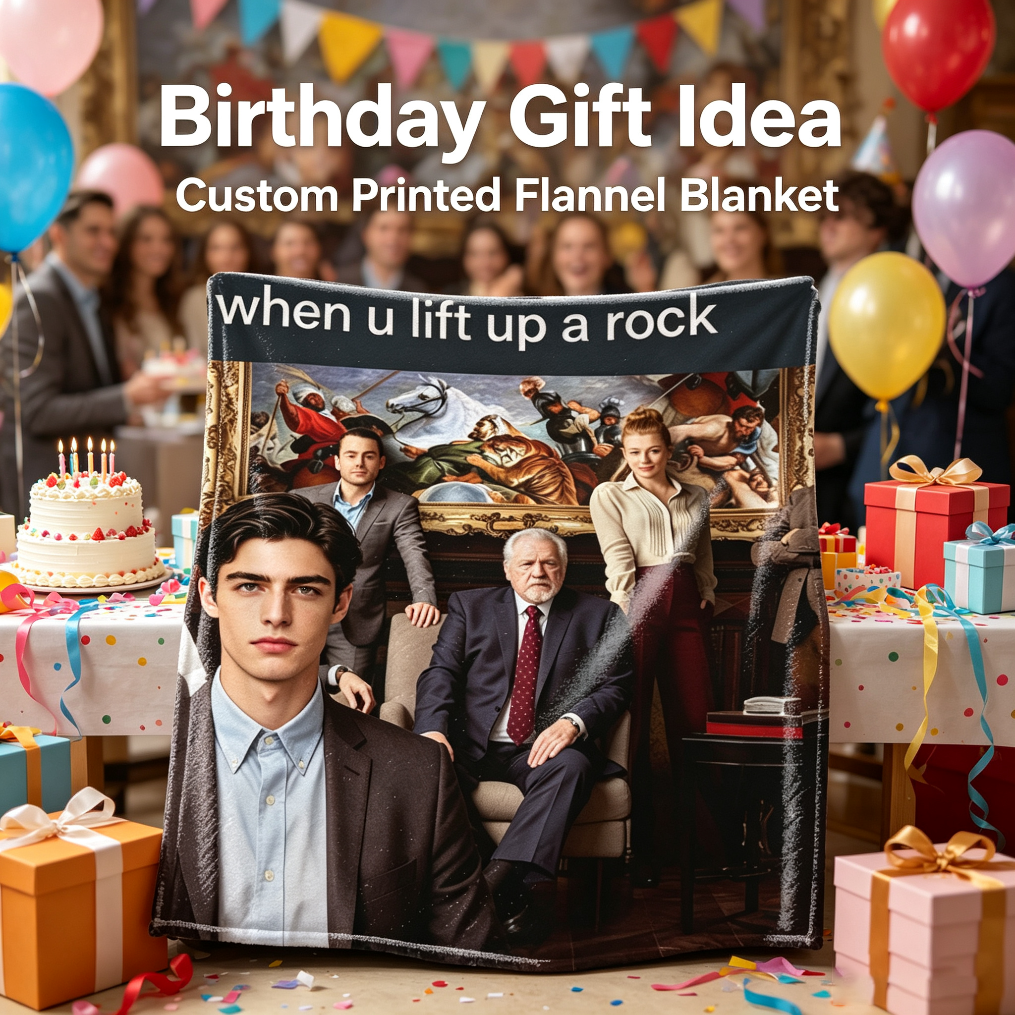 Custom Face Blanket Featuring The Young Man from 