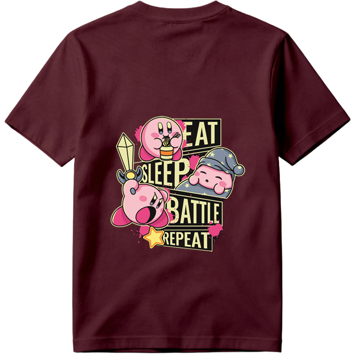 Kirby: Eat, Sleep, Battle, Repeat - Tee