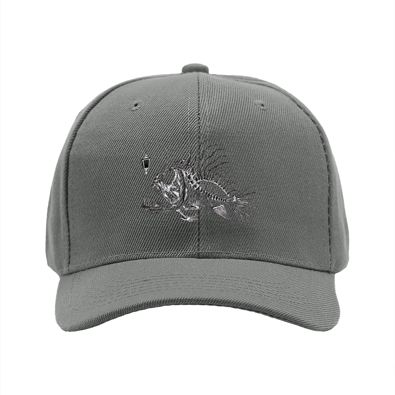 1pc New Baseball Cap with Fish Skeleton Print and Lantern Design Unisex Adjustable Hat for Outdoor Activities and Casual Wear Suitable for Adults and Teenagers