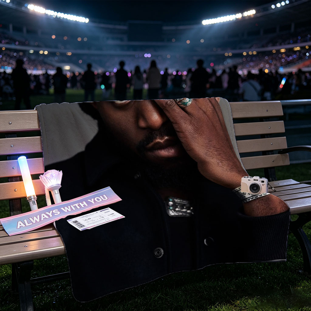 Kendrick Lamar Portrait with Hand on Face and Silver Jewelry - Blankets