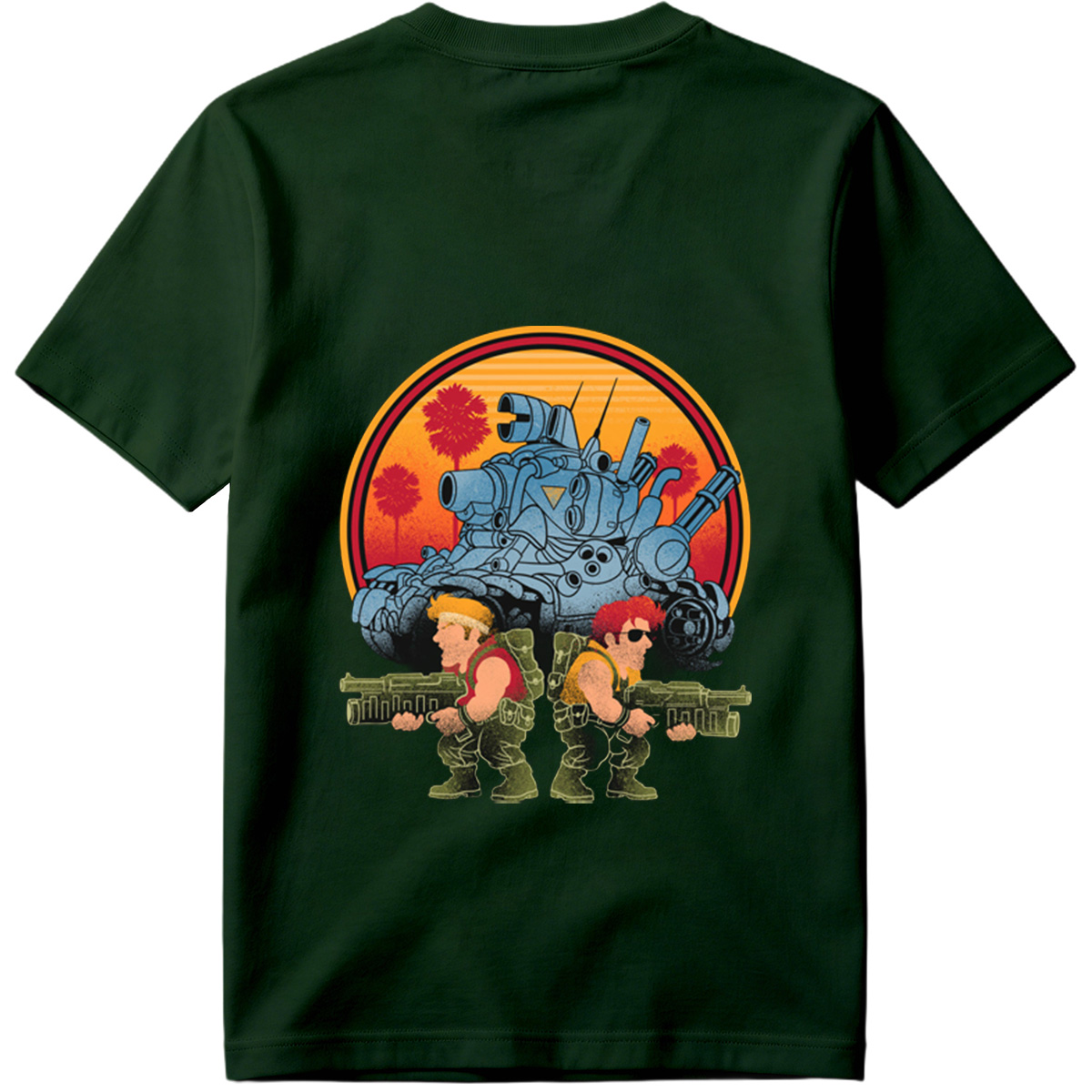 Double Dragon: Billy and Jimmy with Tank in Sunset - Tee