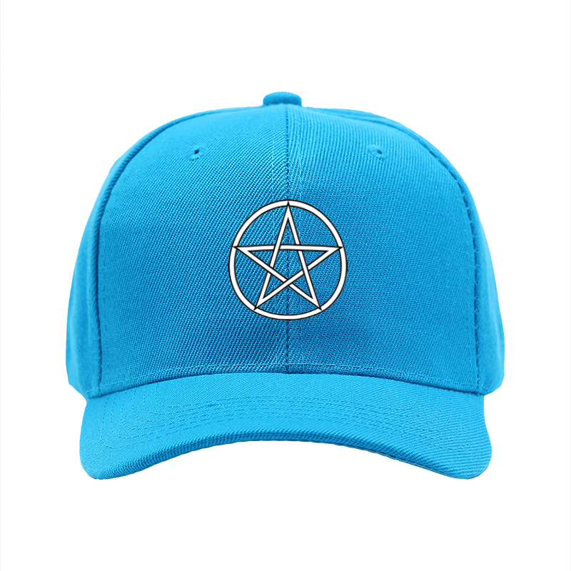 1pc New Baseball Cap with Pentagram Print Design Unisex Adjustable Hat for Outdoor Activities and Casual Wear Suitable for Adults Who Love Unique Symbolic Style