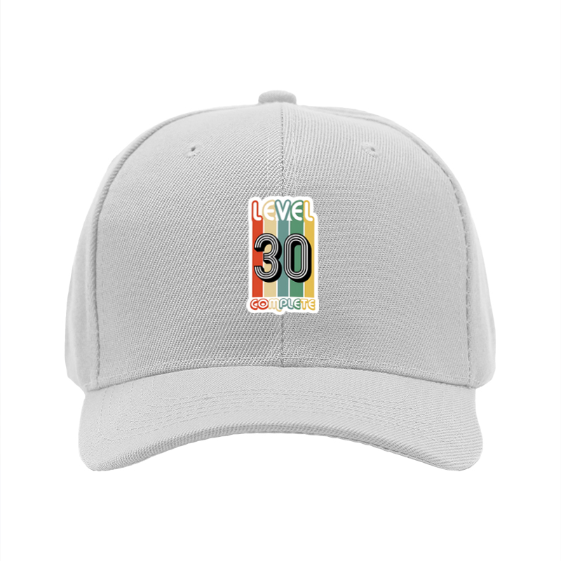 1pc New Baseball Cap Level 30 Complete Retro Print Unisex Adjustable Hat for Outdoor Activities and Casual Wear Adults Fashion Statement Cap