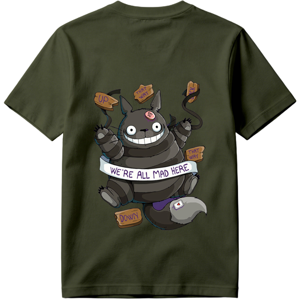 Totoro Meets Alice in Wonderland: We're All Mad Here - Tee