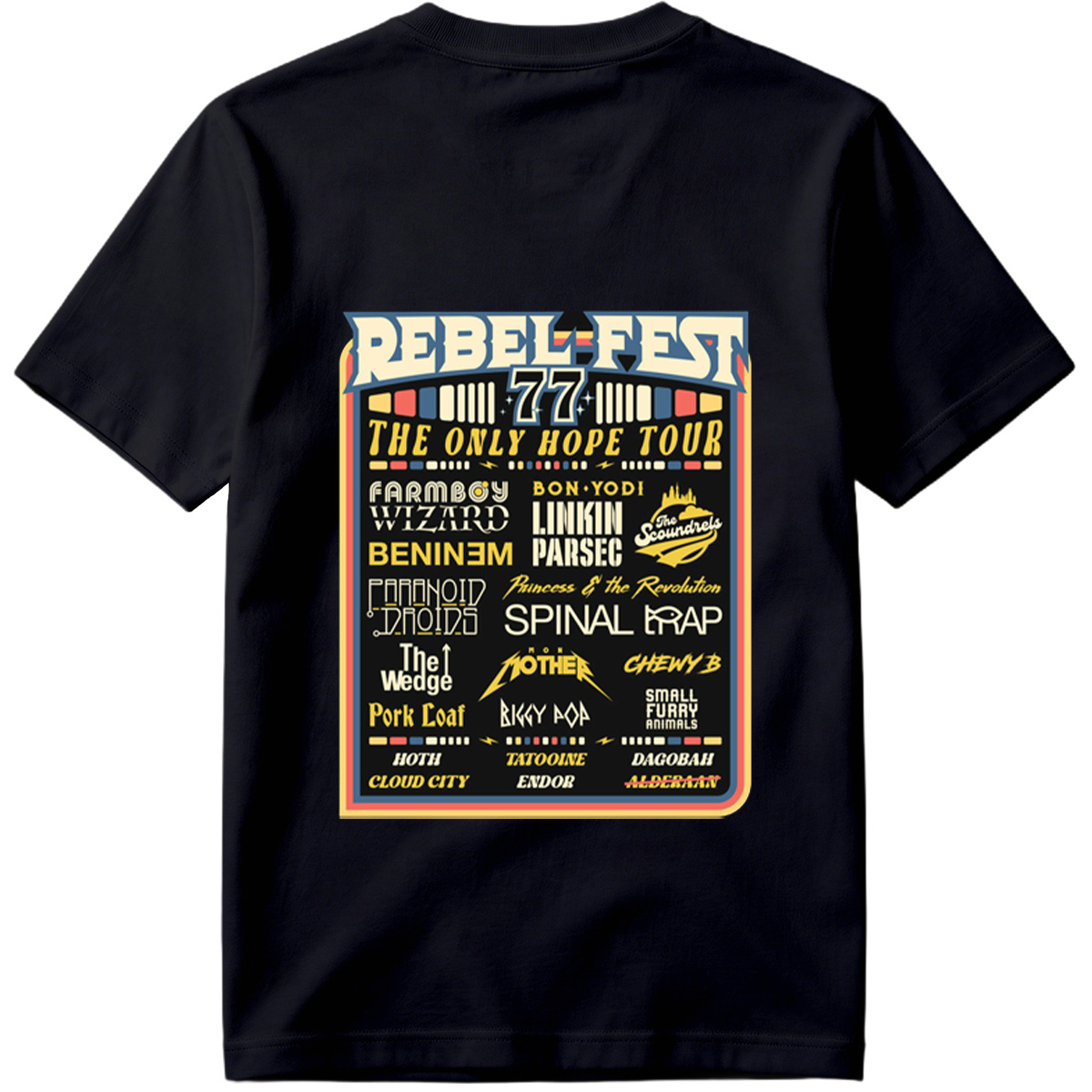 Rebel-Fest 77: The Only Hope Tour Featuring Star Wars Characters and Bands - Tee