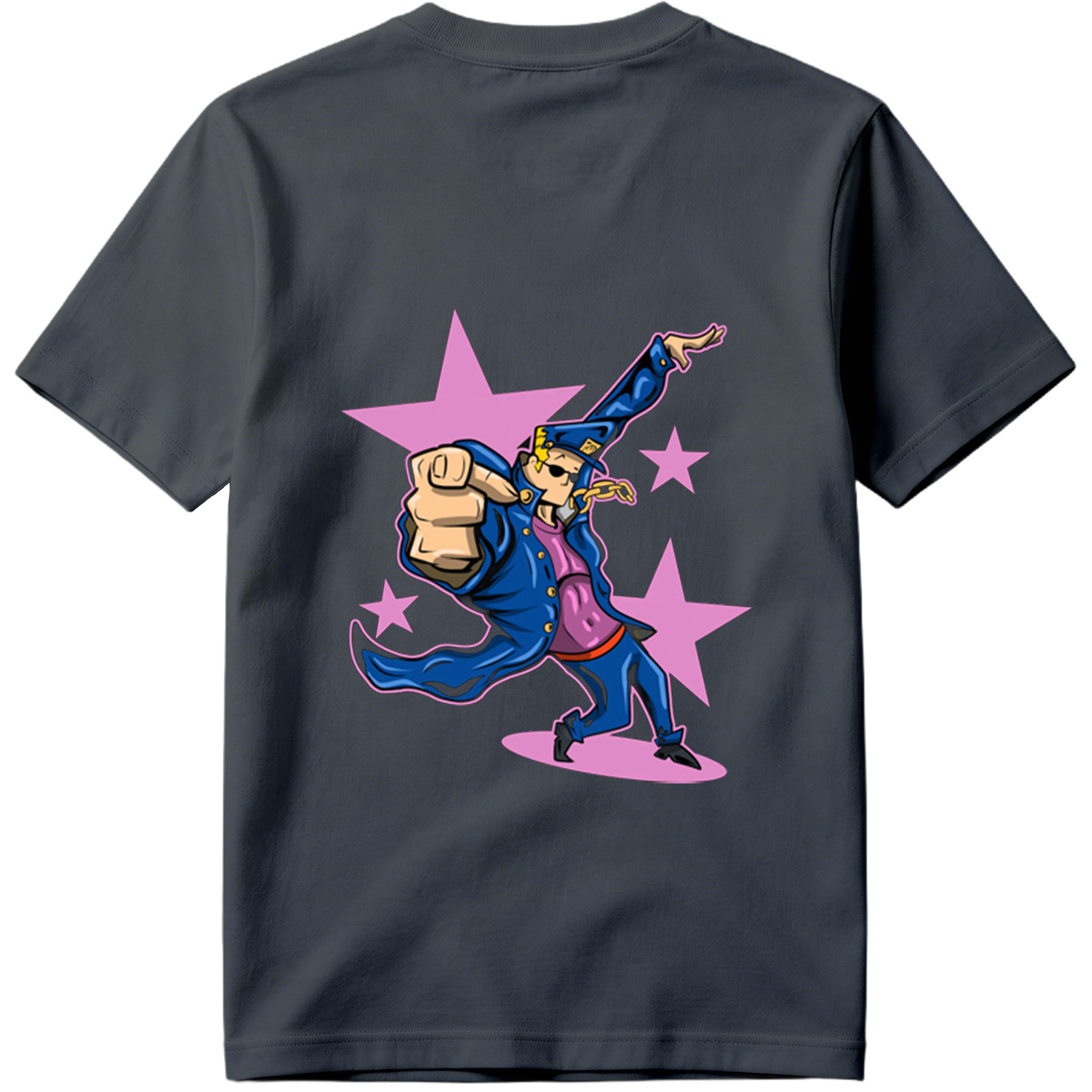Gangster Mickey in Blue Coat and Hat, Dancing with Stars Background - Tee