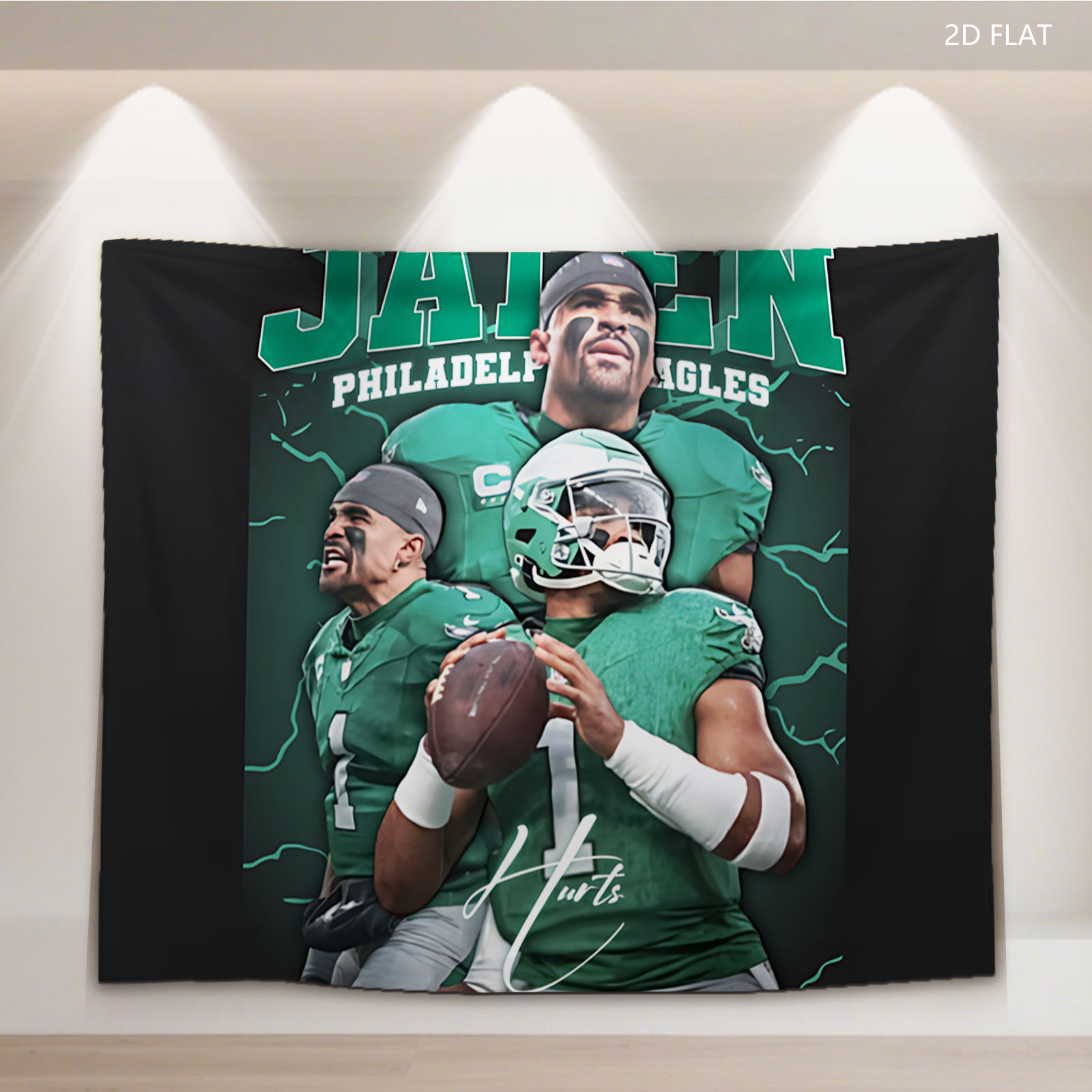 Jalen Hurts, Philadelphia Eagles Quarterback, in Action and Leadership Moments - Tapestry