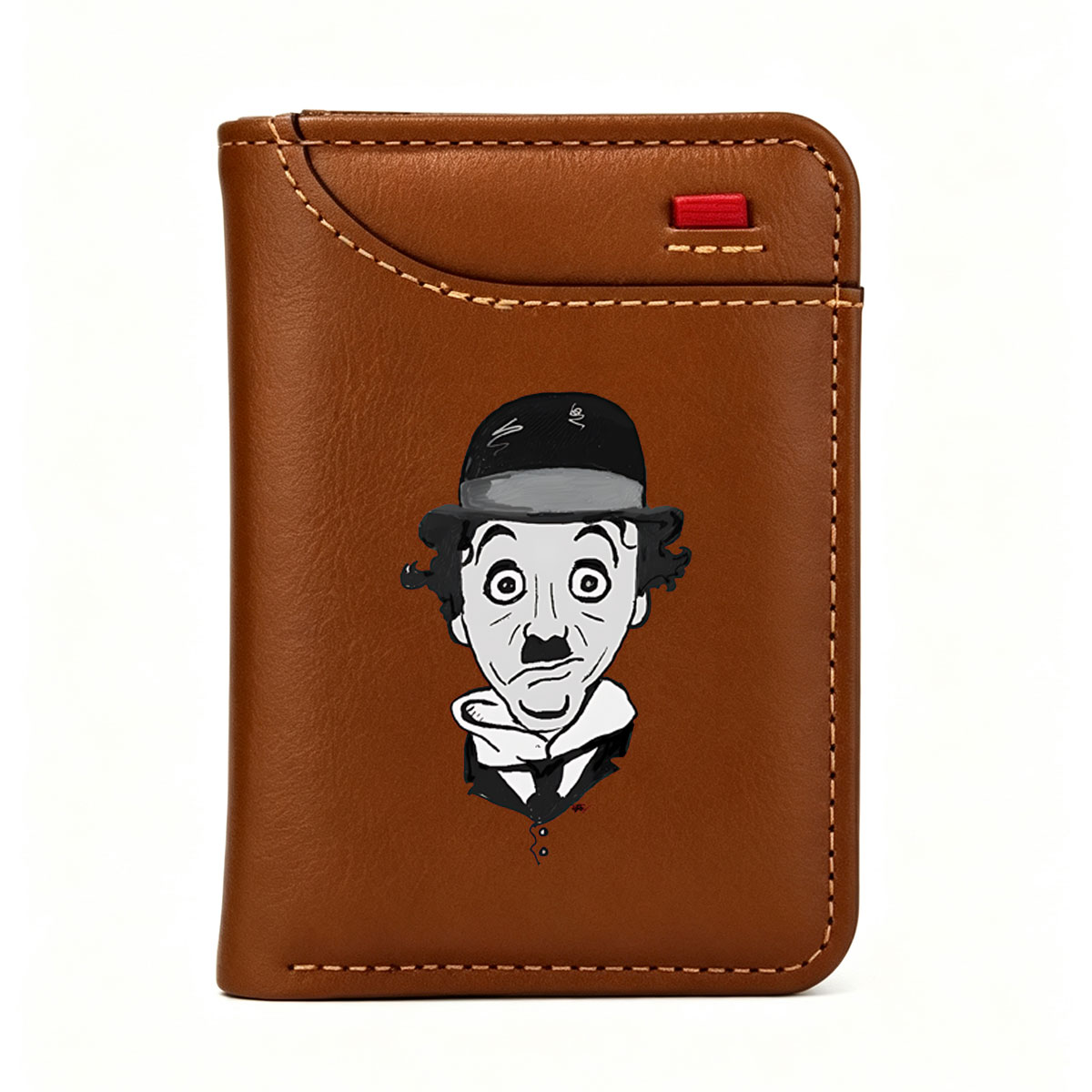 Charlie Chaplin in Classic Mime Costume - Vertical Style Wallet