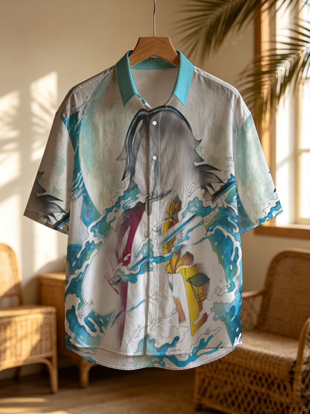 Demon Slayer: Tanjiro Kamado with Water Breathing Technique under Full Moon -  Shirt