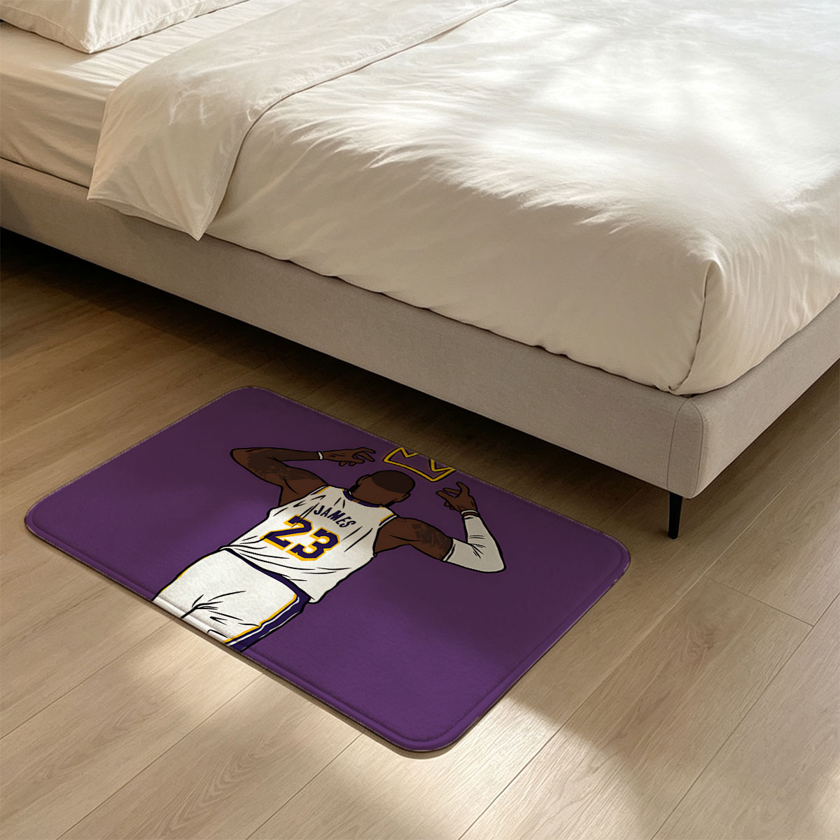 LeBron James #23 Lakers Crowned King - Flannel floor mat
