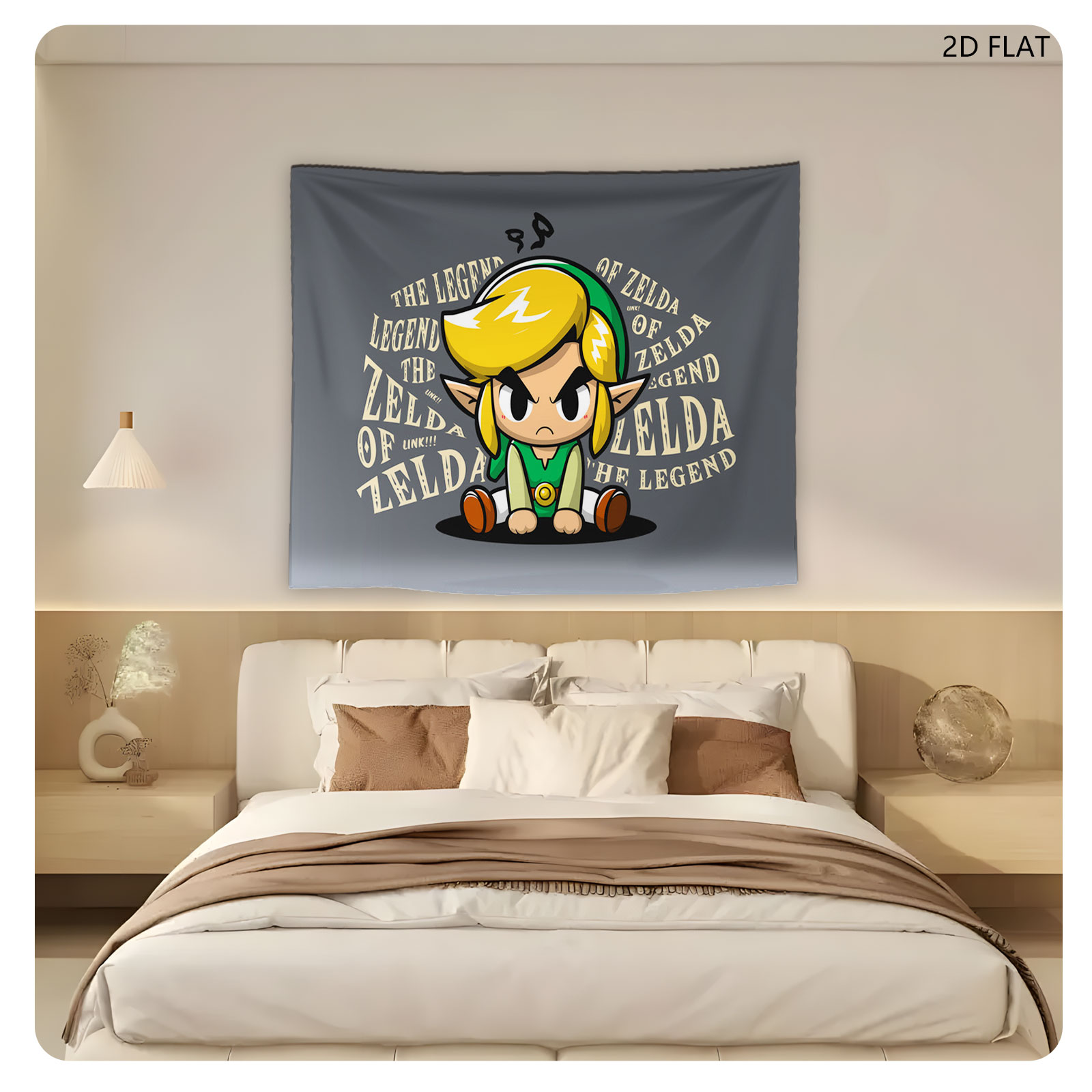 Link from The Legend of Zelda, Chibi Style Character Design - Tapestry