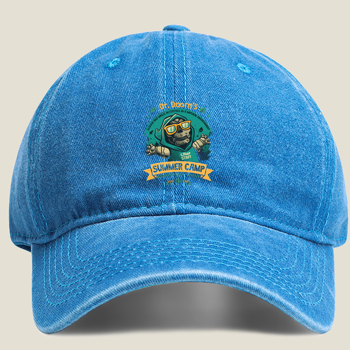 Dr. Doom's Summer Camp - Washed Denim - Baseball Cap