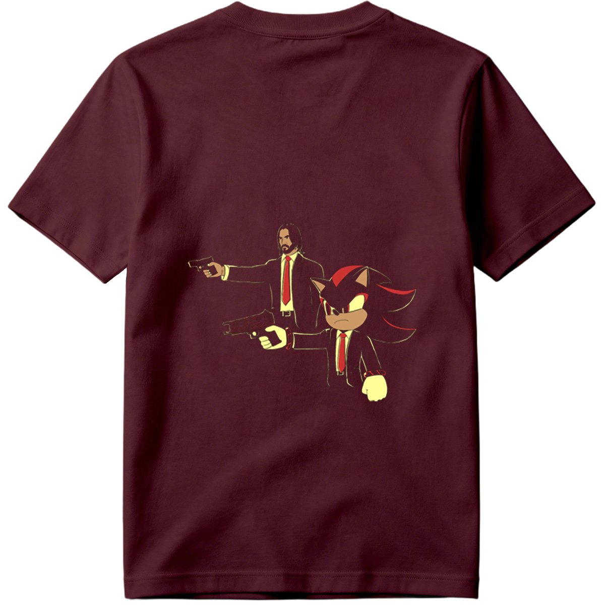 Sonic the Hedgehog and John Wick in Suit and Tie - Tee