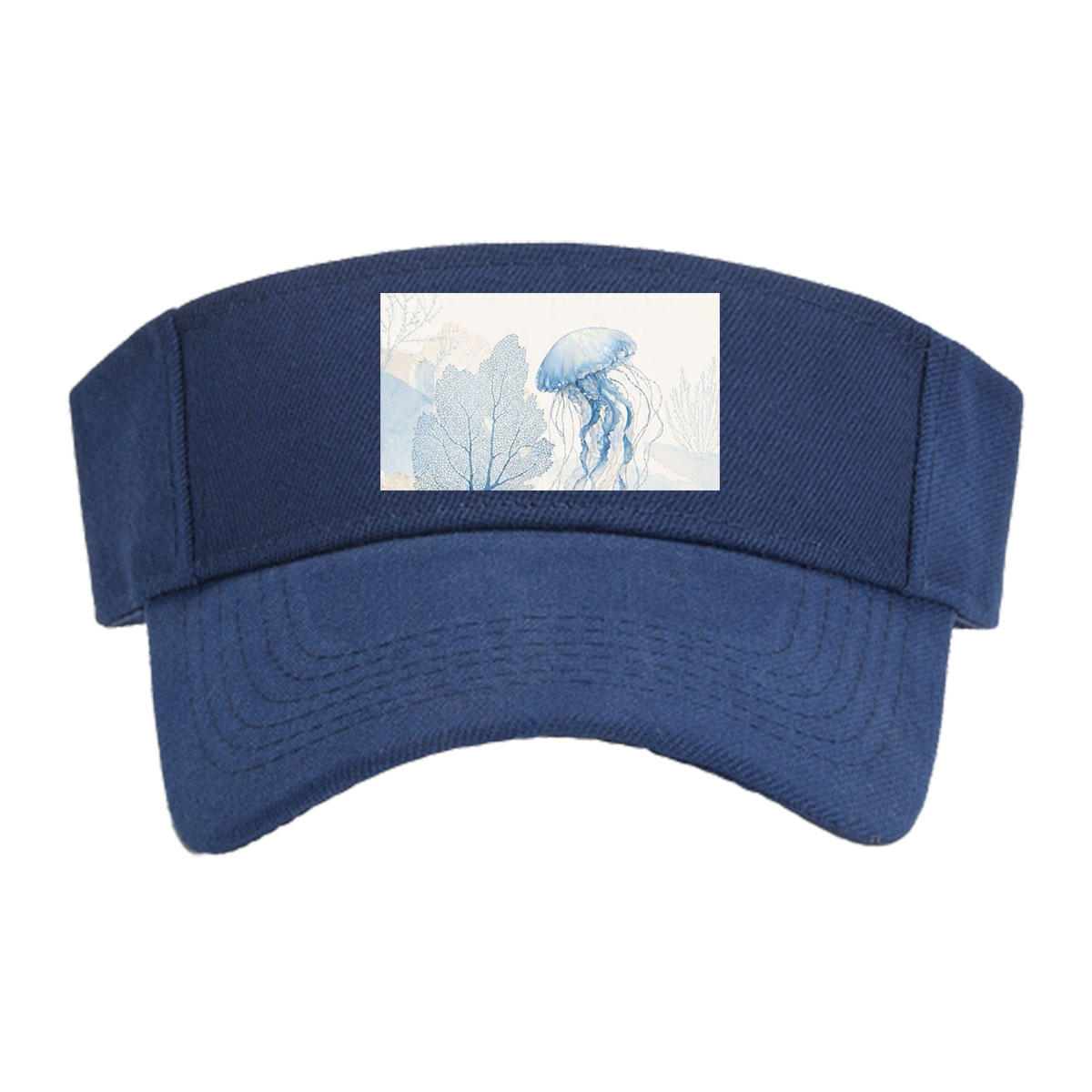 Underwater Serenity with Jellyfish and Seashells -  Visor cap