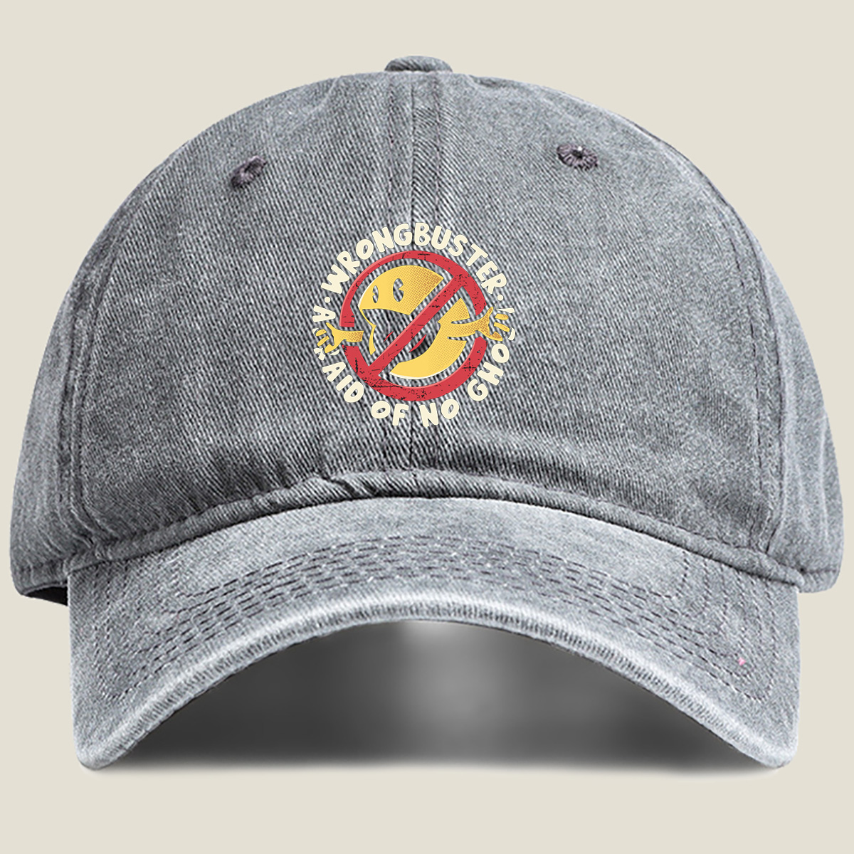 Pac-Man Wrongbuster: Afraid of No Ghost - Washed Denim - Baseball Cap