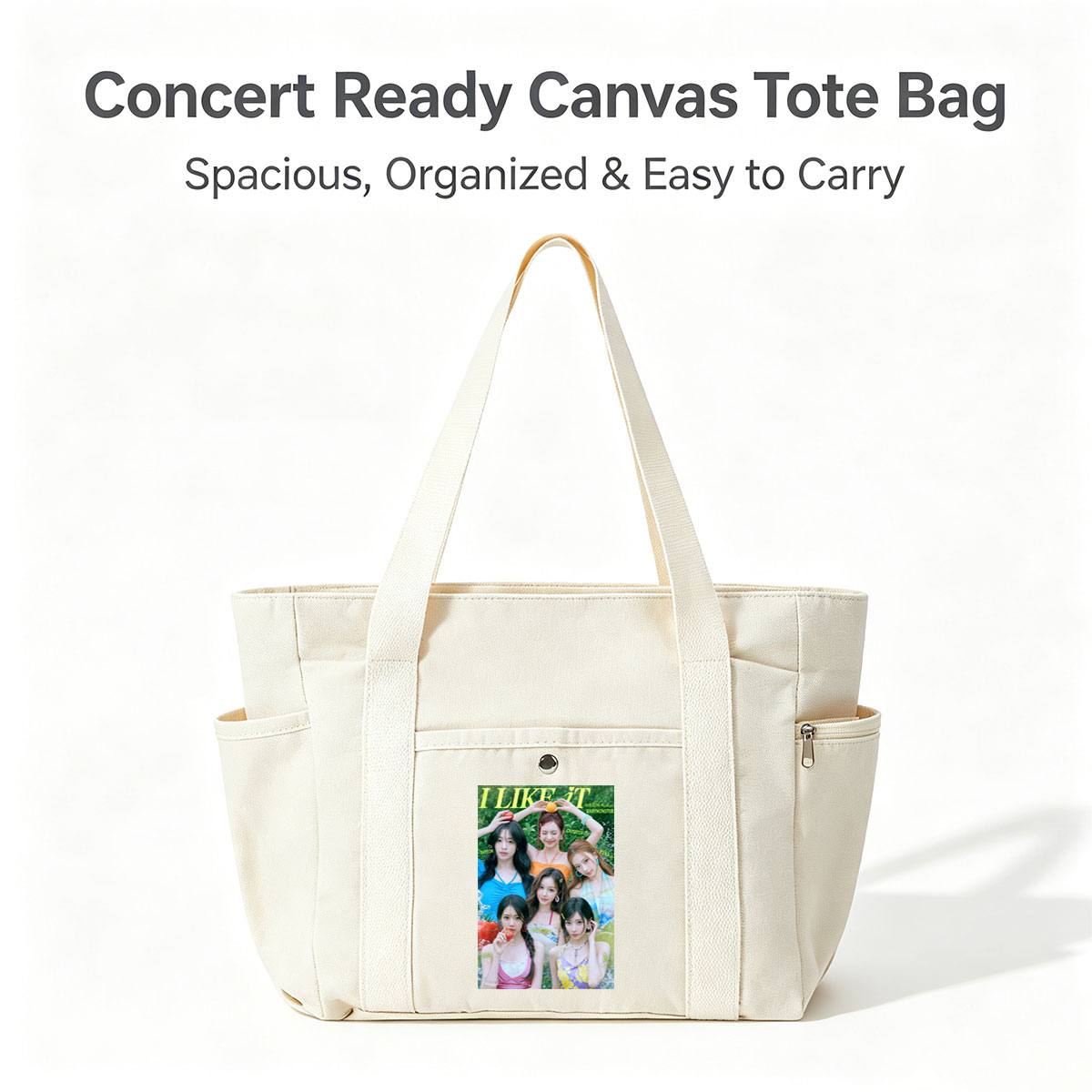 BABYMONSTER Summer Vibes in Colorful Outfits with Fruits and Nature Background - Multi-pocket bags