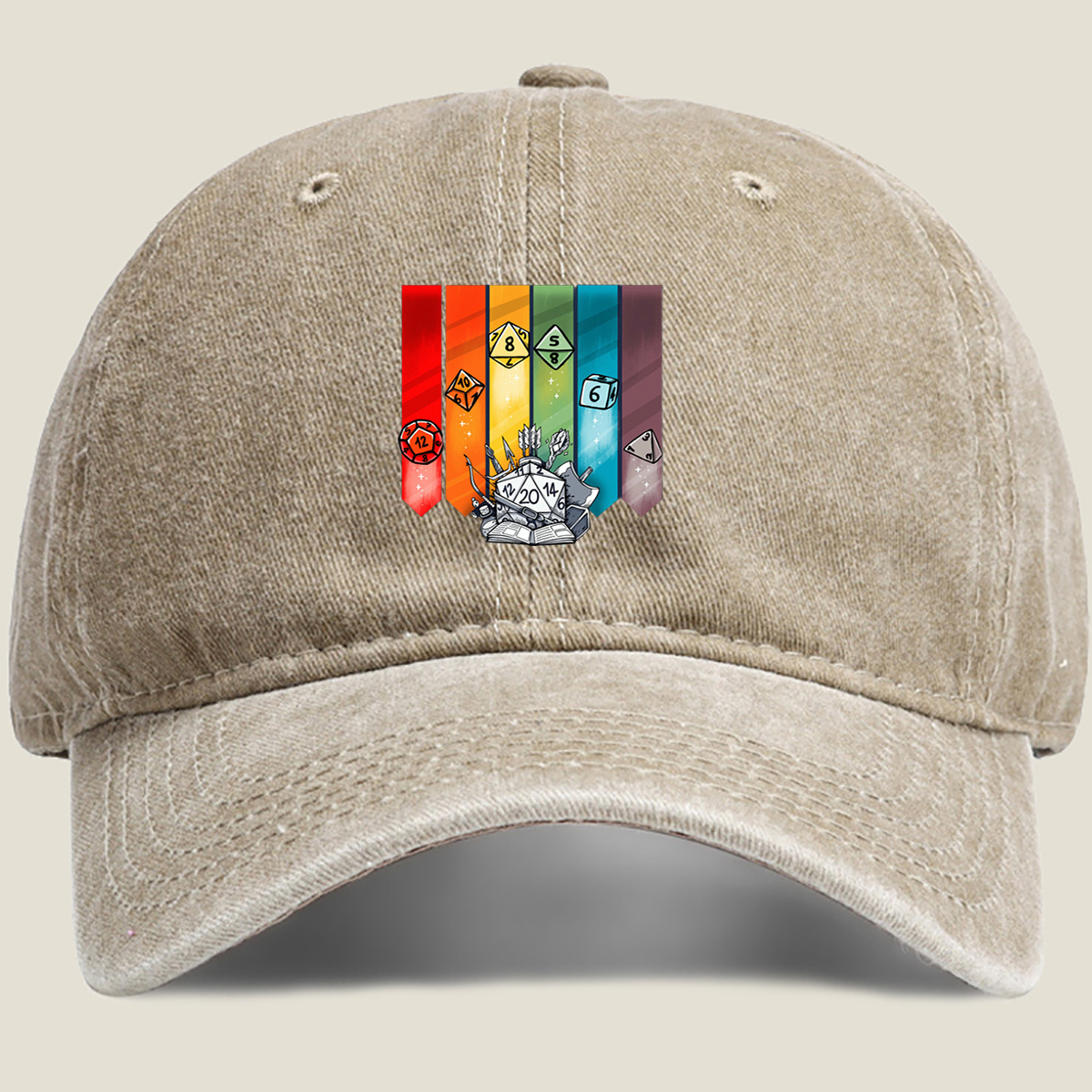 D&D Dice & Gear Collection - Washed Denim - Baseball Cap