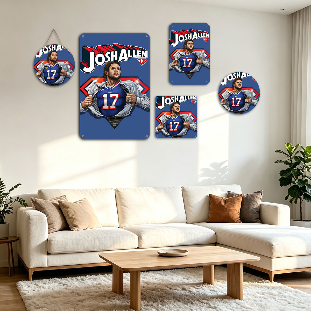 Josh Allen Superhero Transformation - Buffalo Bills QB #17 - painting
