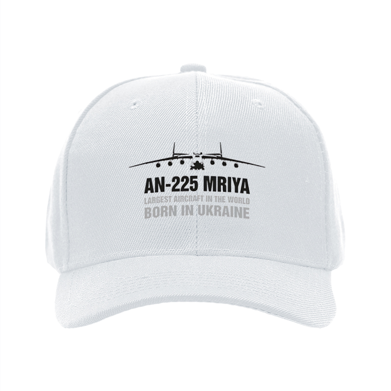 1pc New Baseball Cap AN-225 Mriya Largest Aircraft in the World Born in Ukraine Print Unisex Adjustable Hat for Outdoor Travel Aviation Enthusiasts and Adults