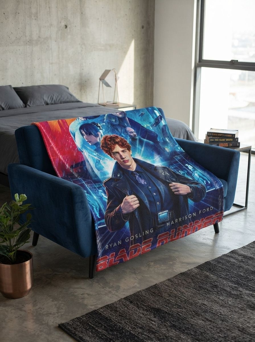 Custom Photo Face Blanket Personalized Ultra Soft Flannel Throw Anti-Pilling Movie Poster Keepsake Cozy Fleece Bed Sofa
