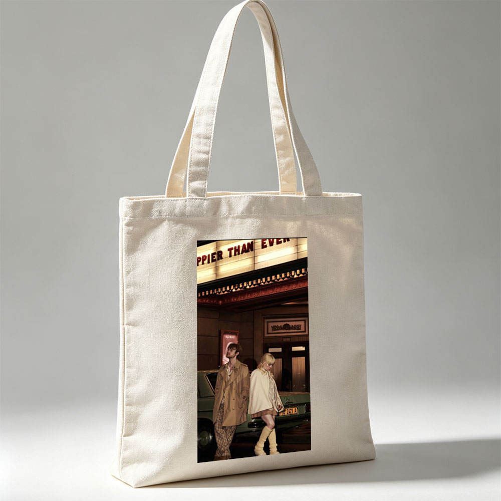 Marilyn Manson and Courtney Love in a Vintage Theater Scene with Retro Fashion and Classic Car - Canvas tote bags