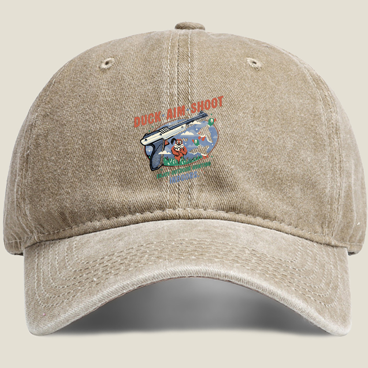 Duck Hunt: Duck Aim Shoot – Enjoy Outdoor Hunting Indoors - Washed Denim - Baseball Cap