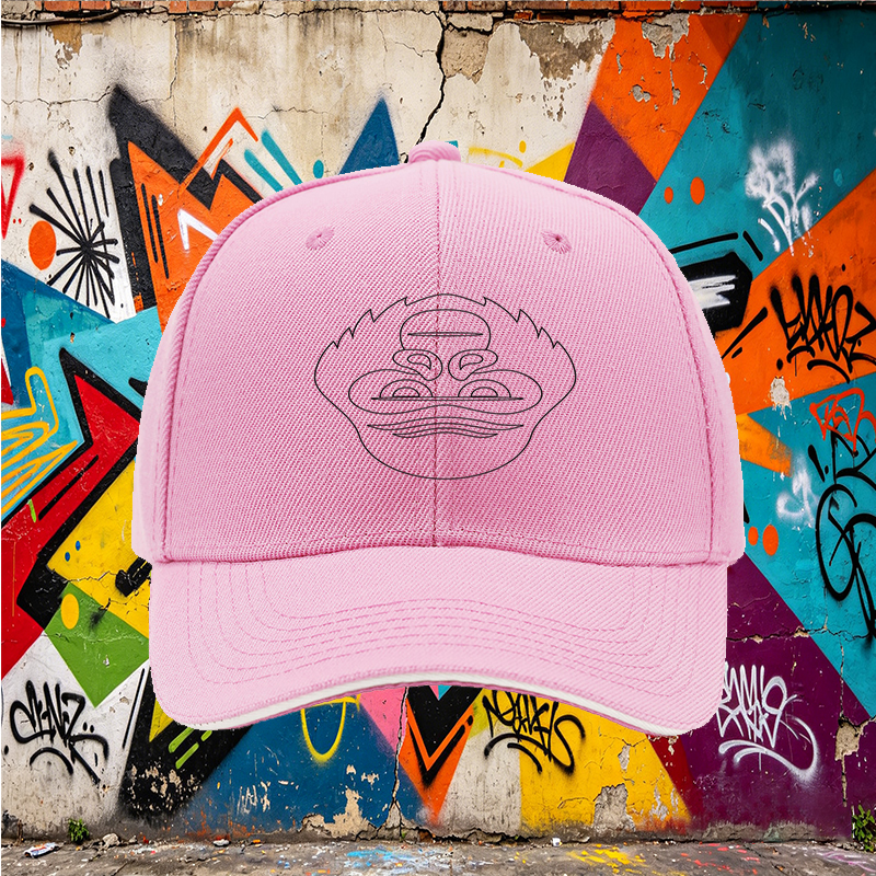 Unisex Classic Sandwich Hat with Monkey Face Print Design - Perfect for Outdoor Activities, Casual Wear, and Street Style - Ideal for Adults Seeking Trendy and Comfortable Headwear