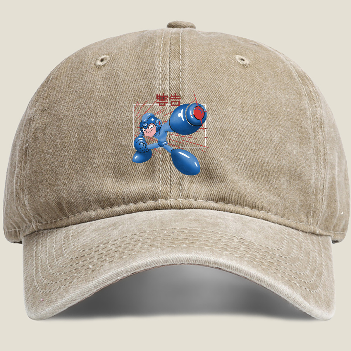 Mega Man Alert - Washed Denim - Baseball Cap