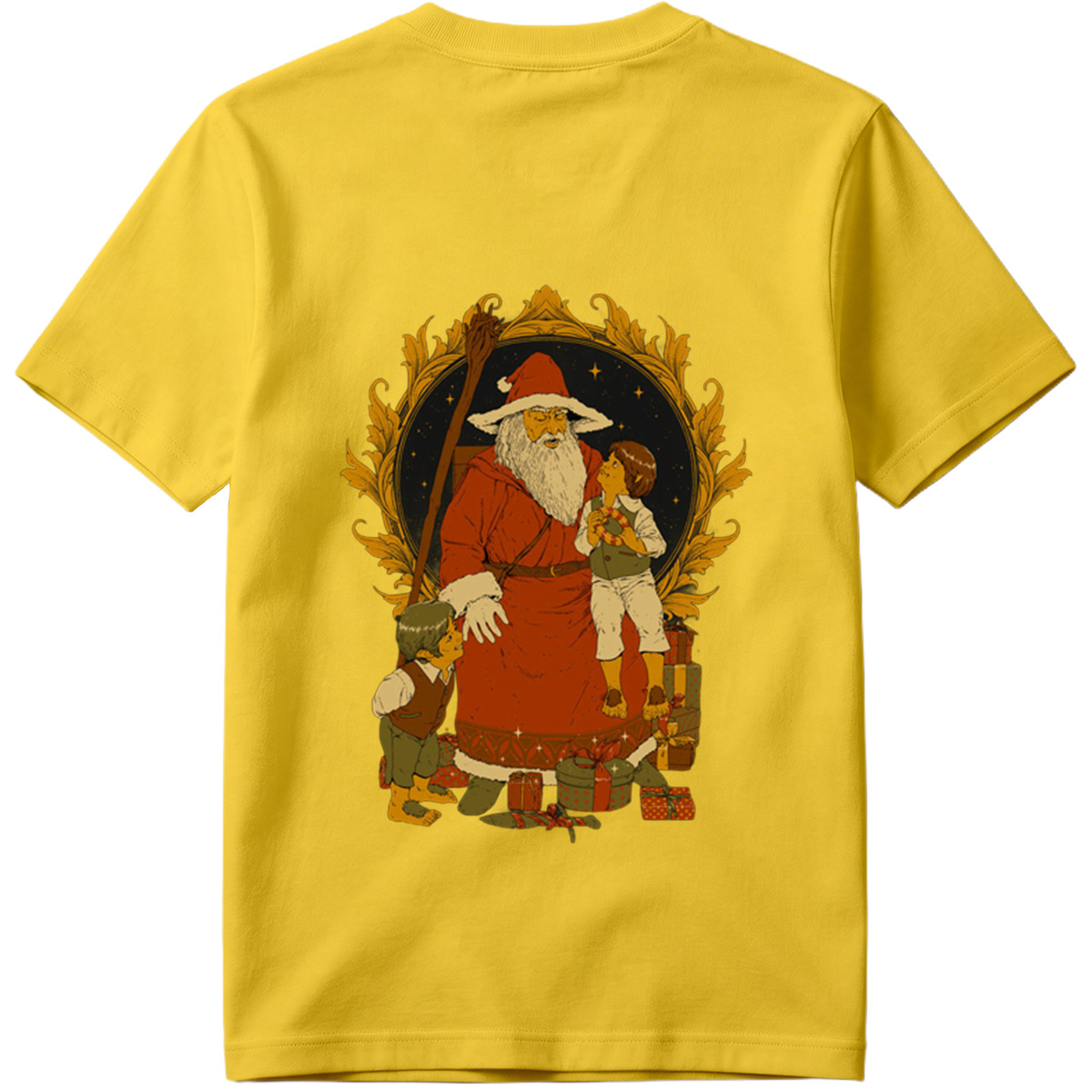 Santa Claus with Children and Gifts - Tee