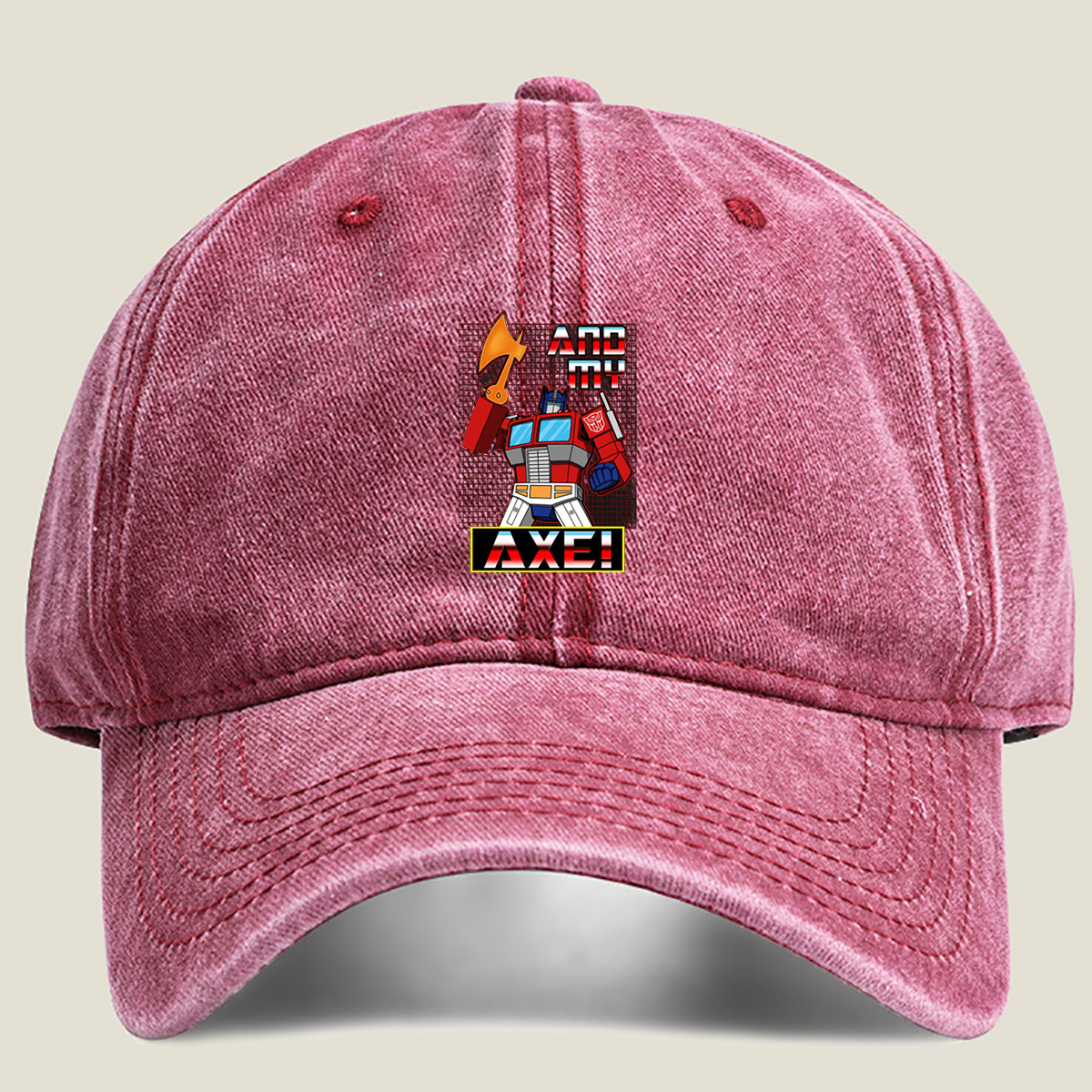 Transformers Optimus Prime Axe! - Washed Denim - Baseball Cap